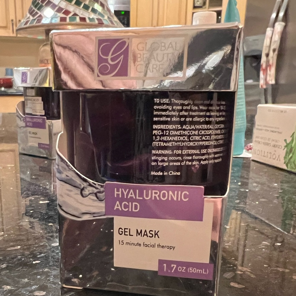 Global beauty care hyaluronic acid gel mask 1.7 ounce